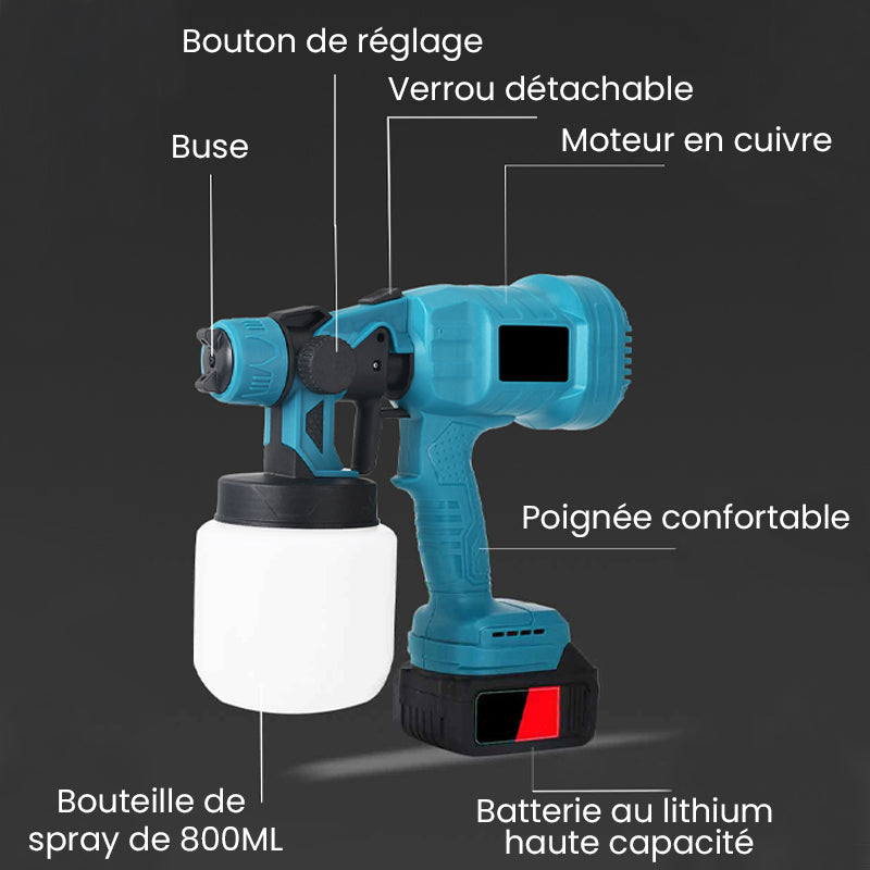 🔥50% de réduction🔥Pistolet à Peinture Électrique Sans Fil
