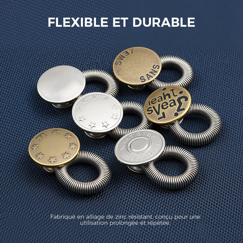 🏆Bouton-pression à allonge métallique à ressort pour jean🔩👖