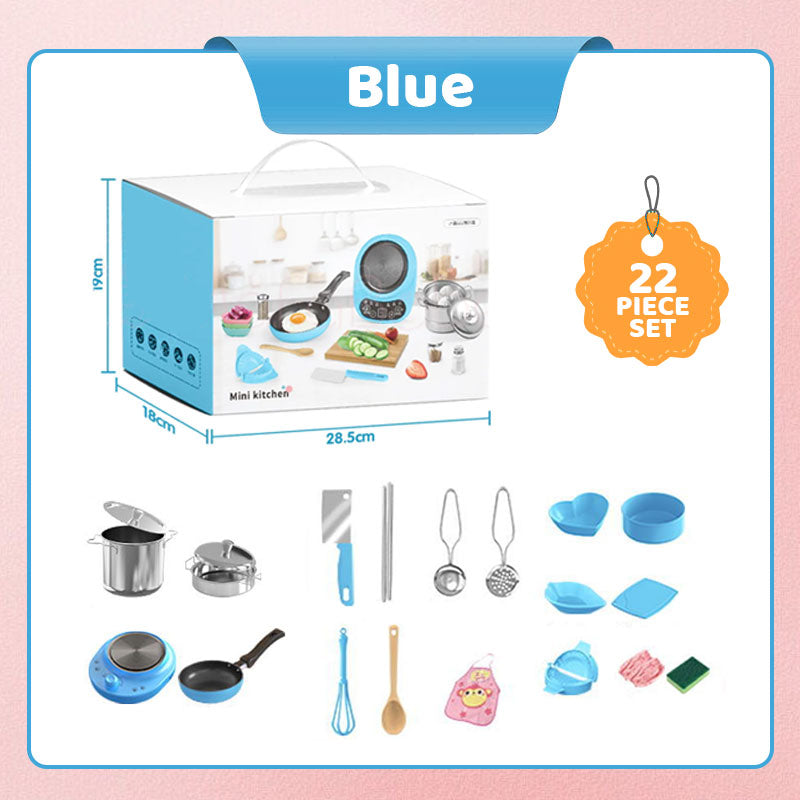 🎁[Meilleur cadeau pour enfant]🍳Mini cuisine jouet pour enfants - Set de 22 pièces