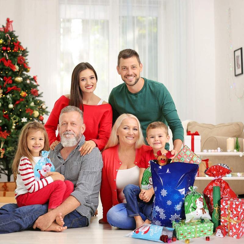 🔥Stock limité disponible 50 % DE RÉDUCTION🔥 - Sacs cadeaux de Noël avec cordon de serrage (biodégradables)