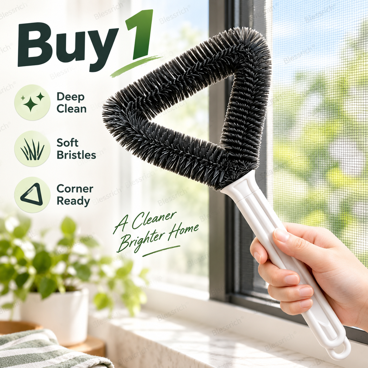 Brosse triangulaire pour nettoyer les écrans