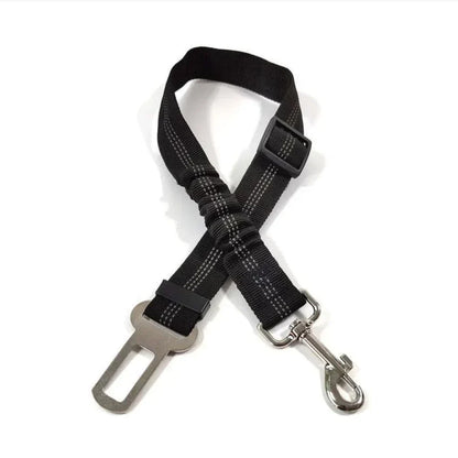 🐶🚗 Ceinture de sécurité réfléchissante et élastique pour animaux de compagnie – Système de retenue réglable pour voiture avec amortisseur de chocs
