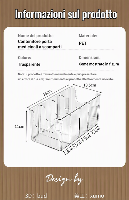🔥 Organiseur à Médicaments Télescopique Transparent — Extensible, Parfait pour Ranger Votre Armoire à Pharmacie 💊🗄️