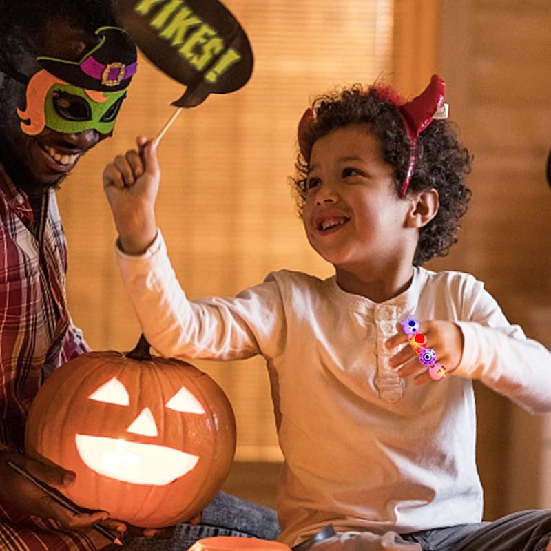 🎁 Couronne Lumineuse LED Halloween 😍 - Lot de 50 pièces