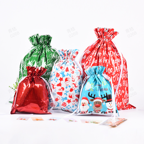 🔥Stock limité disponible 50 % DE RÉDUCTION🔥 - Sacs cadeaux de Noël avec cordon de serrage (biodégradables)
