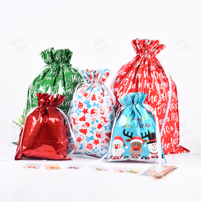 🔥Stock limité disponible 50 % DE RÉDUCTION🔥 - Sacs cadeaux de Noël avec cordon de serrage (biodégradables)
