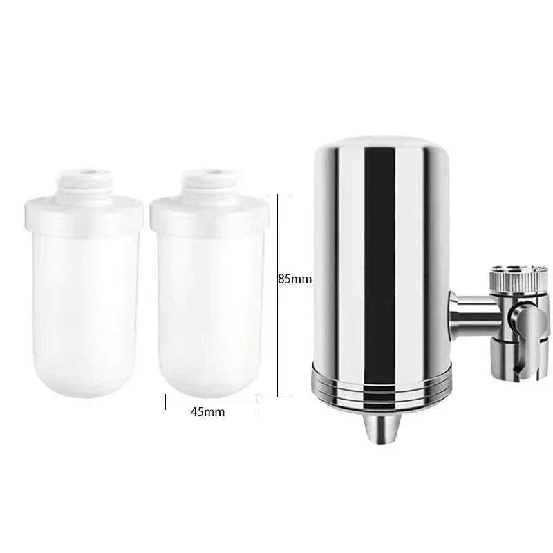 Purificateur d'eau pour robinet ménager en acier inoxydable sans installation