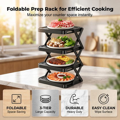 🍽️ -50 % MAINTENANT ! 📦 Support de rangement 4 niveaux pour bols – Pliable, stable et optimise l'espace de votre cuisine