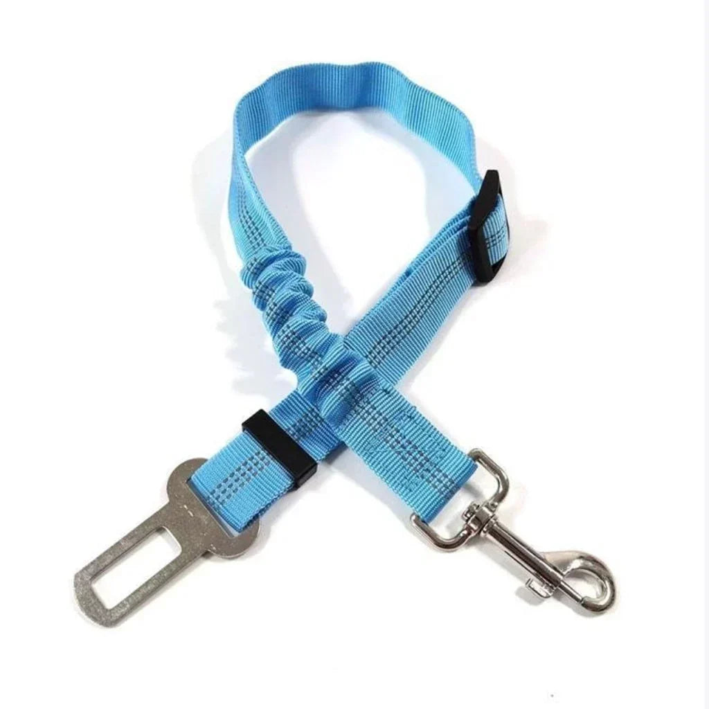 🐶🚗 Ceinture de sécurité réfléchissante et élastique pour animaux de compagnie – Système de retenue réglable pour voiture avec amortisseur de chocs