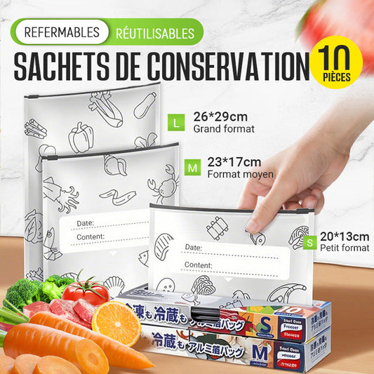 🏆Sacs de Conservation High-Tech en Aluminium🌿Gardez vos aliments frais plus longtemps !✨👑