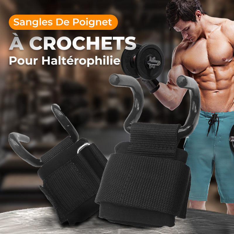 💎 49% DE RÉDUCTION ! 💎 Sangles de Poignet Robustes à Crochets pour Haltérophilie – Prise Ultrasécurisée, Confort Maximal & Support Musculaire Intensif