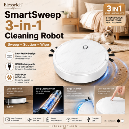 Balayeuse-robot 3-en-1 SmartSweep