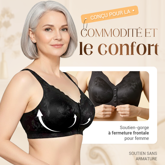 🏆Soutien-Gorge Confortable Sans Armature avec Fermeture Frontale🌿