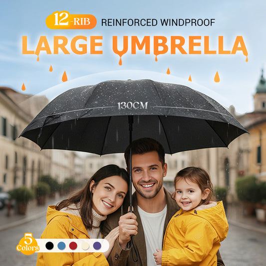 🌂55 % de réduction🔥Grand parapluie pliable avec 12 baleines résistantes au vent