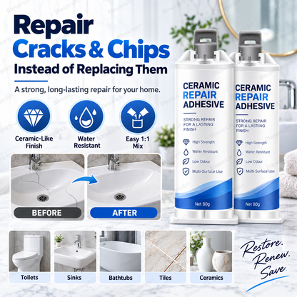 ✨ Donnez une seconde vie à vos surfaces abîmées ! 🛠️ Pâte de réparation pour céramique : toilettes, lavabos, baignoires, carrelage et marbre 🚽🚰🛁