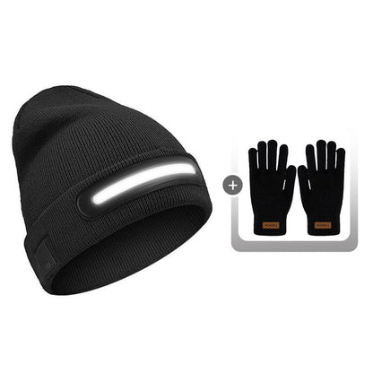 🎄 Promotion Exceptionnelle de Noël🎁Bonnet Bluetooth rechargeable avec lampe intégrée