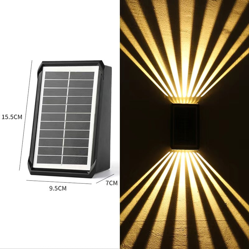 Spot mural solaire étanche à 4 LED pour l'extérieur