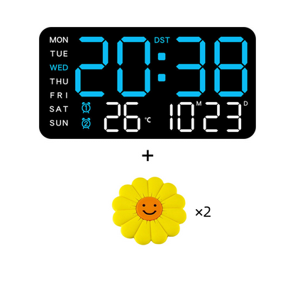 📢📢50 % DE RÉDUCTION !! ⏰Horloge murale numérique LED décorative multifonctionnelle, l'horloge numérique sans limites pour la maison norvégienne moderne.