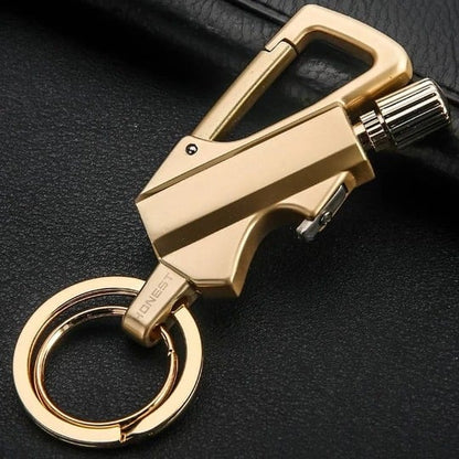 🔥💖 PROMO -50% ! Porte-clés Briquet à Silex – Étanche, Rechargeable & 10 000 Utilisations | Survie, Camping & Cadeau (4 Modèles)