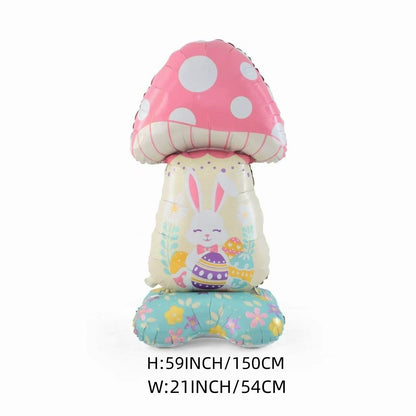 🐰 58% DE RÉDUCTION ! 🎉 Ballons 3D sur Pied pour Pâques – Géants Lapin/Carotte/Poussin/Œuf – Décoration Festive, Gonflage à l'Air & Parfait pour Enfants/Jardin 🌷
