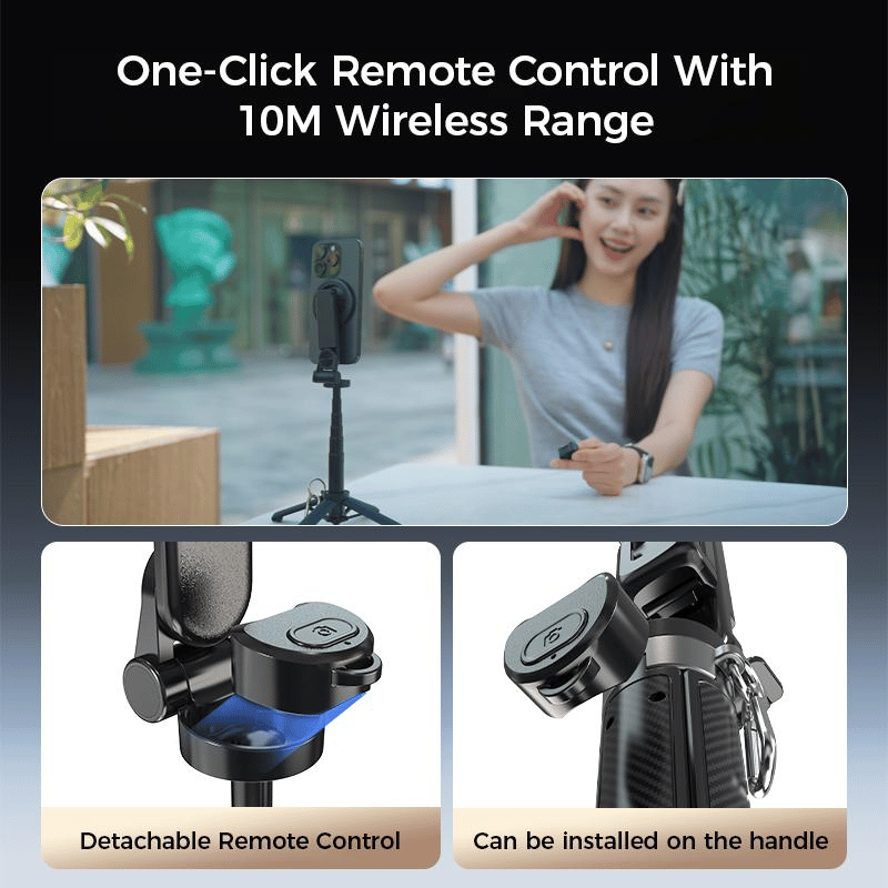 🏆 Vente chaude 50 % DE RÉDUCTION ✨ Perche à selfie magnétique multifonctionnelle 4 en 1 avec rotation à 360°