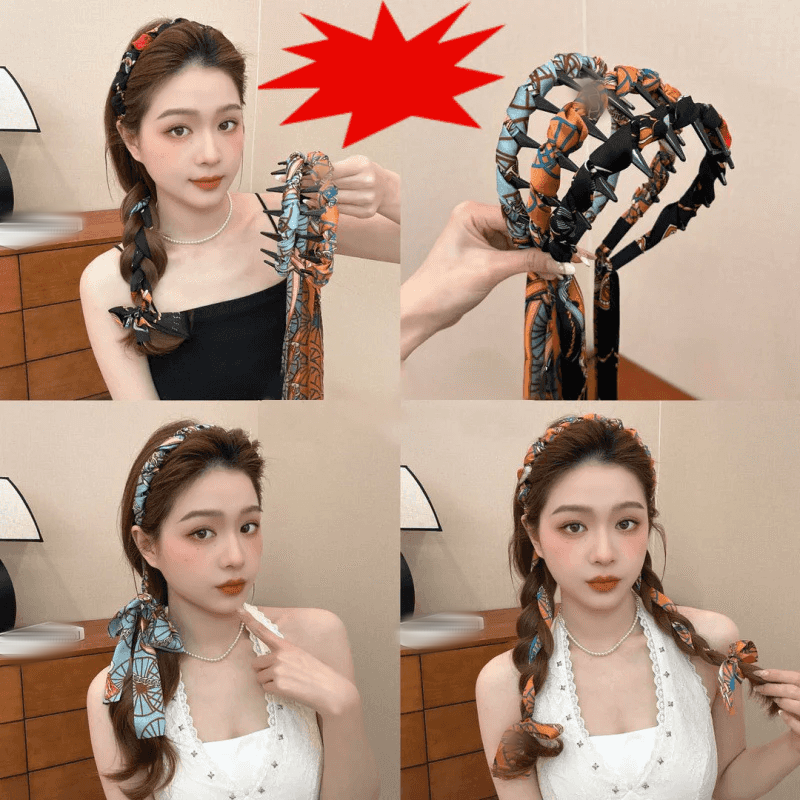 👑Joli serre-tête quotidien avec dents de peigne🎀💁‍♀️