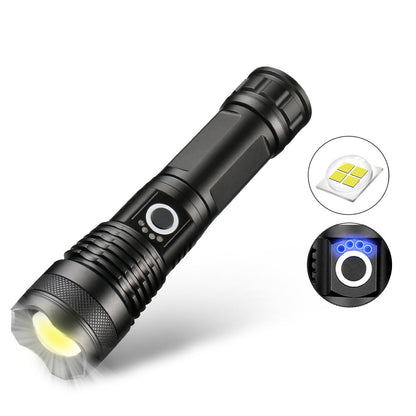 Lampe torche tactique rechargeable à LED et laser 9000 lumens