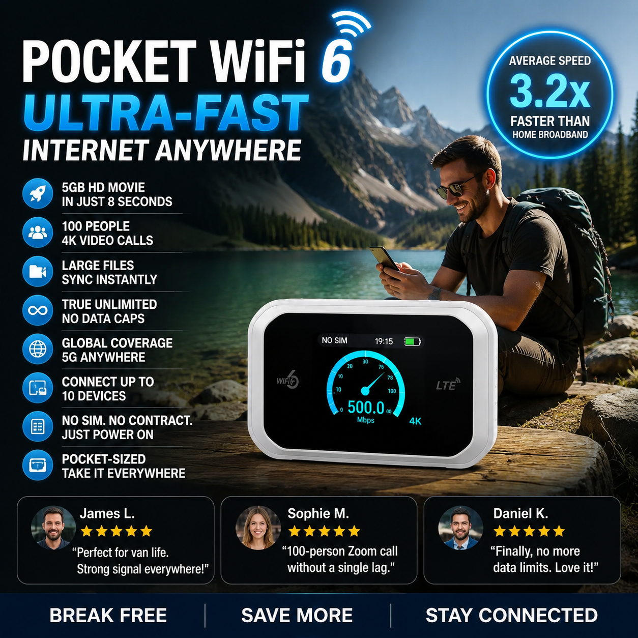 📶 PROMO EXCEPTIONNELLE 50% DE RÉDUCTION ! 📡 Point d’Accès Mobile 4G/5G – Couverture Wi-Fi Complète, Connexion Stable & Portable – Internet Partout, Tout le Temps 🌐✨