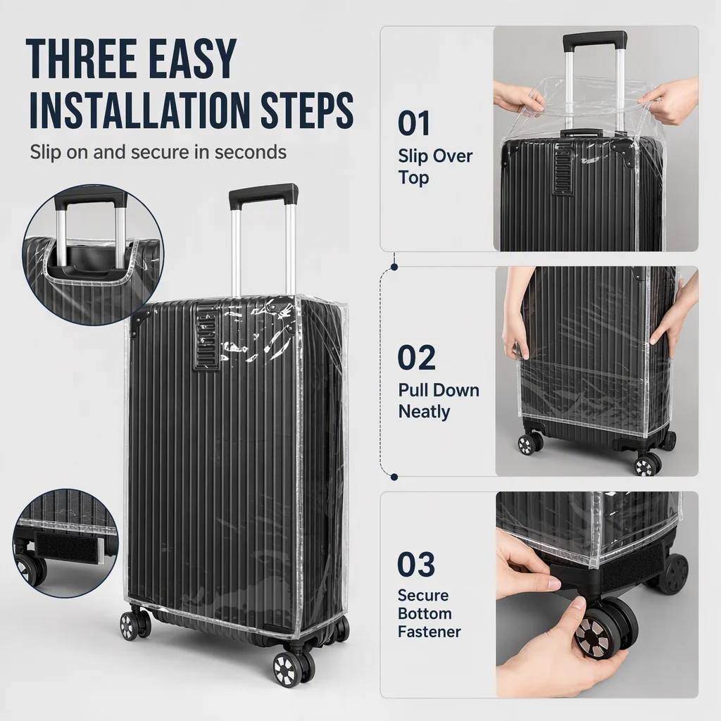 Housse de valise imperméable et résistante aux rayures
