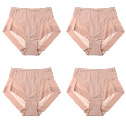🎁(4 pièces) Achetez-en 1 et obtenez-en 3 gratuitement ⏳Slip moulant taille haute en soie glacée sans couture