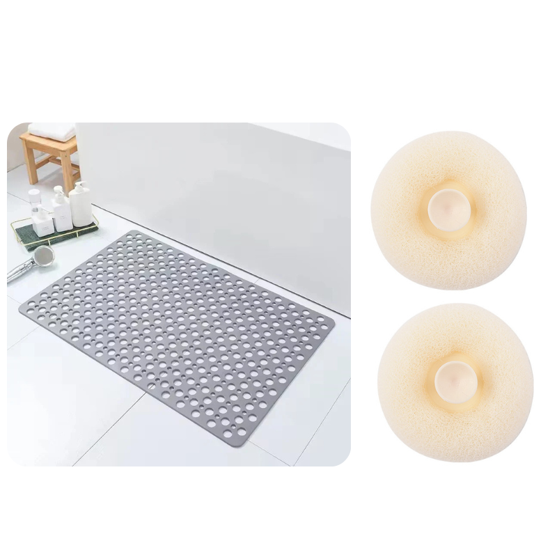 🚿PROMO FLASH 50% ! Tapis de douche haut de gamme antidérapant🧼Ventouses puissantes, sécurité pour toute la famille