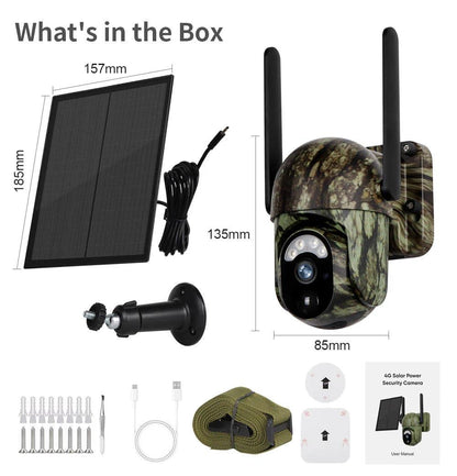🔥🎥 Caméra de surveillance solaire 4G CB114S ✅ Vue en direct 2K HD, couverture à 360°, sans Wi-Fi ✅ Commande à distance par application, étanche, détection de mouvement, vision nocturne ✅ Idéale pour l’extérieur