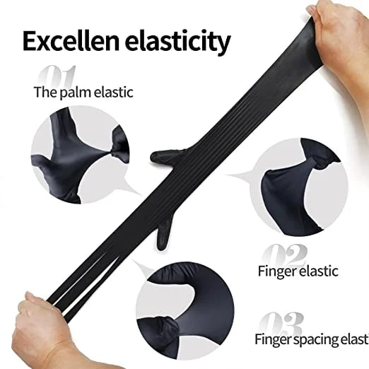 🔥🔥🔥100 gants jetables en nitrile noir Outils de sécurité pour le nettoyage domestique
