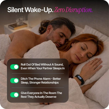 ⌚ Réveil vibrant silencieux DREANNO® - Dispositif de réveil à porter au poignet pour les gros dormeurs, évite de déranger votre partenaire, 2 niveaux d'intensité, jusqu'à 10 alarmes, batterie rechargeable de plus de 40 jours