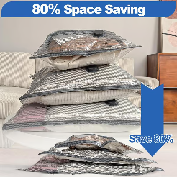 🧳 51 % DE RÉDUCTION OFFRE EXCEPTIONNELLE ! ⚡ Lot de 6 sacs de compression pour aspirateur électrique USB – Rangement peu encombrant, fermeture hermétique, réutilisables et durables 🌀