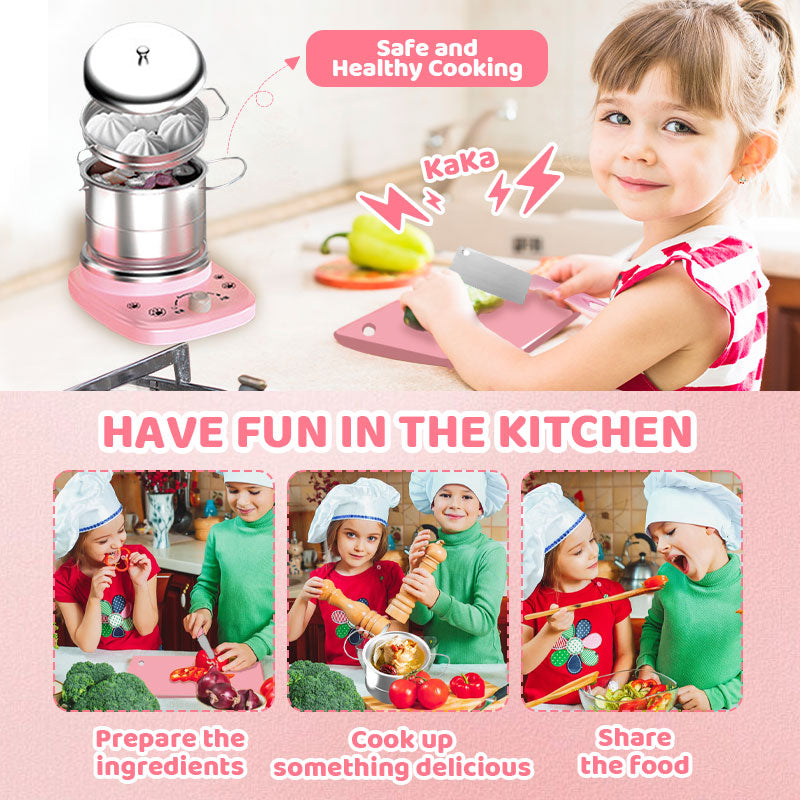🎁[Meilleur cadeau pour enfant]🍳Mini cuisine jouet pour enfants - Set de 22 pièces
