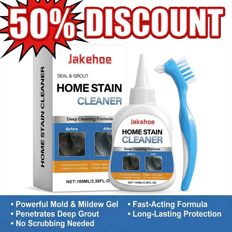 🔥VENTE LIMITÉE 50 % DE RÉDUCTION !!💥Gel anti-moisissure avec brosse à récurer – Nettoyant puissant contre les taches de moisissure pour joints de lave-linge, joints de douche, joints de carrelage et salle de bain