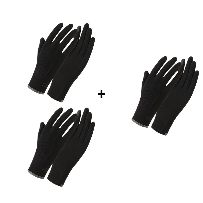 Gants chauds coupe-vent avec écran tactile et poignée antidérapante