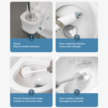 ⚡ Système de nettoyage jetable pour toilettes – Nettoyage hygiénique en un clic, ne laisse aucun résidu, facile à utiliser et jetable 🧼