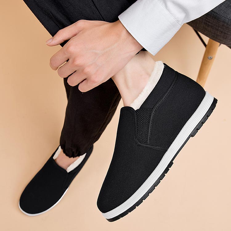 Chaussures en coton antidérapantes super chaudes doublées de fausse fourrure pour hommes 【ACHETEZ-EN 2 ET OBTENEZ LA LIVRAISON GRATUITE】