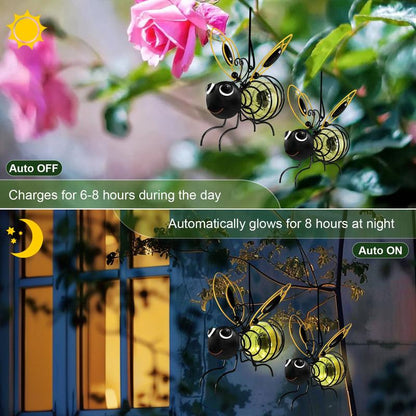 🐝 Suspension solaire en forme d'abeille pour l'extérieur – Le cadeau idéal pour les amateurs de plantes, les mamans ou tout simplement ceux qui aiment sourire ❤️