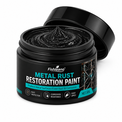 🛡️✨ Pâte de réparation noire antirouille pour métal – Rénove les portails, garde-corps et outils rouillés. Forme un revêtement protecteur – inutile de les remplacer !