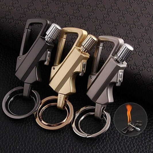 🔥💖 PROMO -50% ! Porte-clés Briquet à Silex – Étanche, Rechargeable & 10 000 Utilisations | Survie, Camping & Cadeau (4 Modèles)