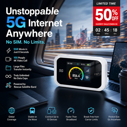 📶 PROMO EXCEPTIONNELLE 50% DE RÉDUCTION ! 📡 Point d’Accès Mobile 4G/5G – Couverture Wi-Fi Complète, Connexion Stable & Portable – Internet Partout, Tout le Temps 🌐✨