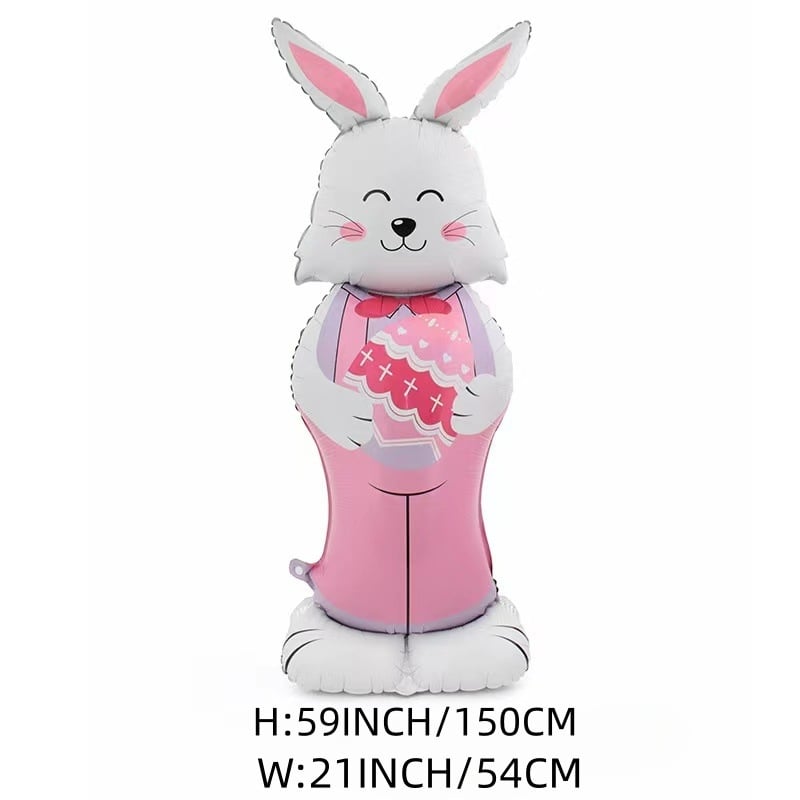 🐰 58% DE RÉDUCTION ! 🎉 Ballons 3D sur Pied pour Pâques – Géants Lapin/Carotte/Poussin/Œuf – Décoration Festive, Gonflage à l'Air & Parfait pour Enfants/Jardin 🌷