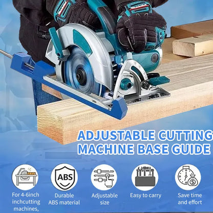 ⚙️ DES COUPES IRRÉGULIÈRES ? RÉGLEZ LE PROBLÈME EN UN CLIN D'ŒIL !⚙️ Base de guidage réglable – Verrouillage dans les deux sens, largeur réglable à volonté, installation rapide sans perçage – Des résultats précis ! 📐