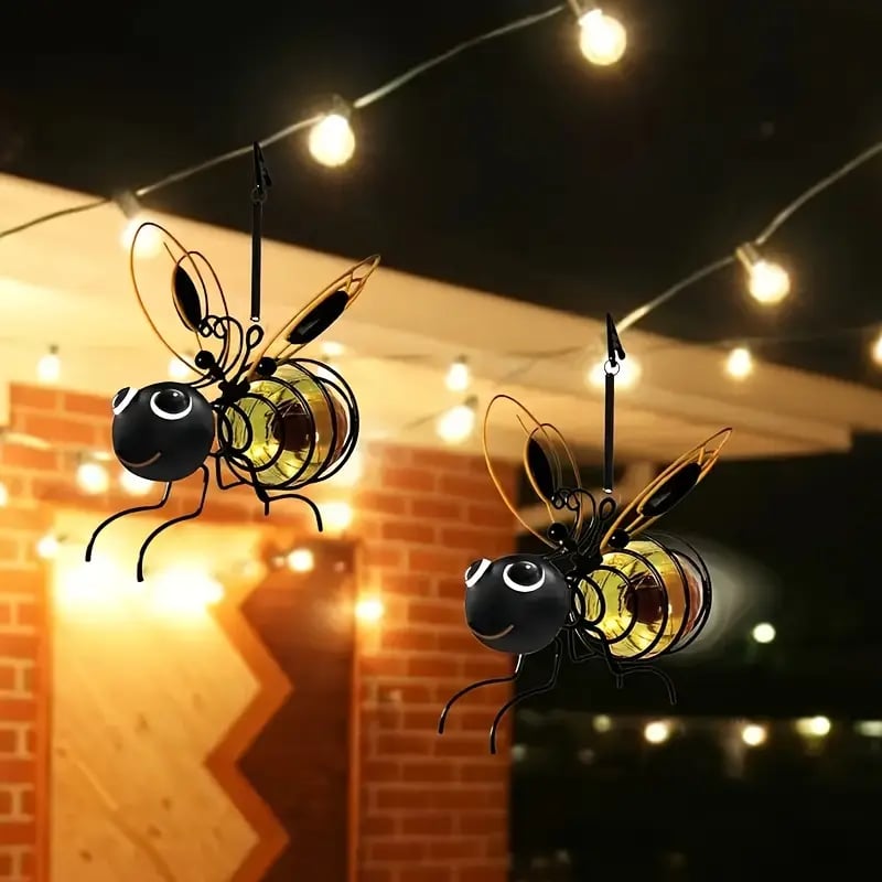 🐝 Suspension solaire en forme d'abeille pour l'extérieur – Le cadeau idéal pour les amateurs de plantes, les mamans ou tout simplement ceux qui aiment sourire ❤️