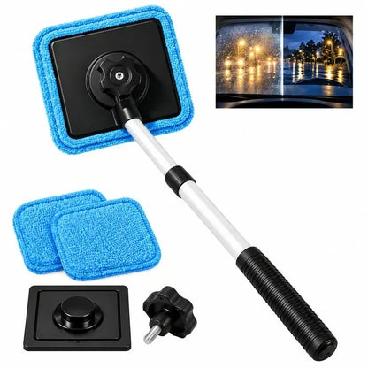 Nettoyant magnétique double face pour vitres de voiture | Kit de nettoyage sans traces pour vitres automobiles
