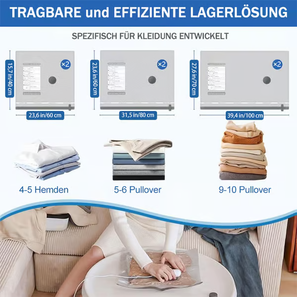 🧳 51 % DE RÉDUCTION OFFRE EXCEPTIONNELLE ! ⚡ Lot de 6 sacs de compression pour aspirateur électrique USB – Rangement peu encombrant, fermeture hermétique, réutilisables et durables 🌀