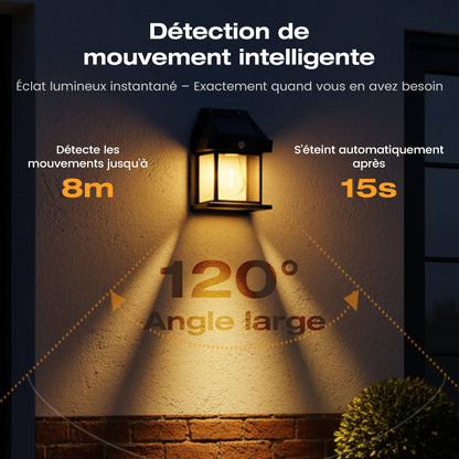 2025 Nouvelle lampe murale solaire pour l'extérieur